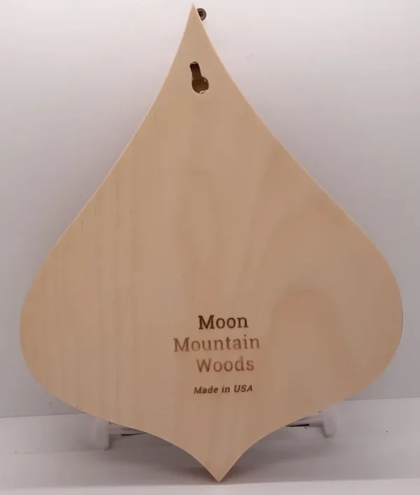 DH3MBWSIMX-3 String Door Harp with solid Maple border and solid Walnut inlay. Inlay has a cross shaped sound hole. - Image 3